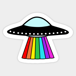 UFO Rainbow LGBT Pansexual Sticker